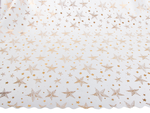 nappe de noël étoiles blanches flocons de neige 140x220cm