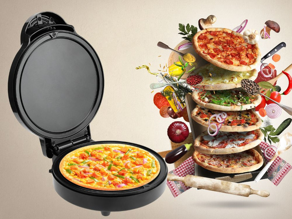 Horno eléctrico para pizza 1000w revestimiento antiadherente cocción rápida