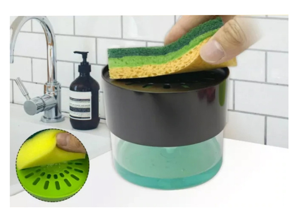 Dispensador de líquido lavavajillas dispensador de esponjas