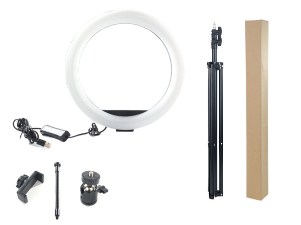 Led rgb ringlicht + telefonhalter + verstellbares stativ