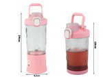 Smuuti blender, kaasaskantav, juhtmeta, jääpurustaja, roosa
