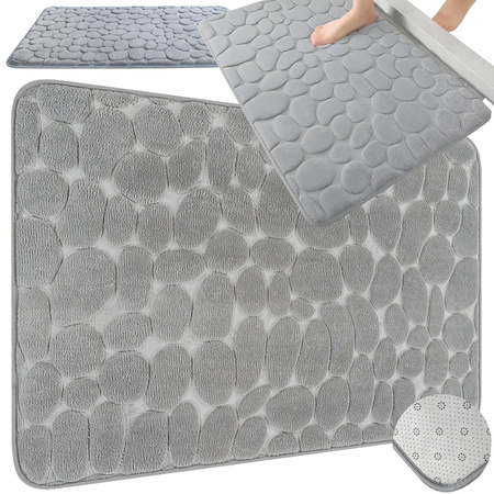 Kúpeľňová rohožka mäkká absorpčná protišmyková veľká 80x50 na sprchovanie