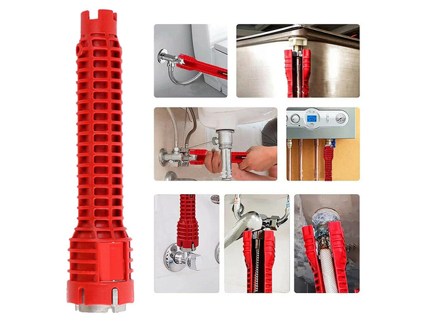 Ključ za pritrditev pipe na pomivalno korito.