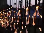 Sončne luči vrt icicle girlanda terasa balkon 100 led