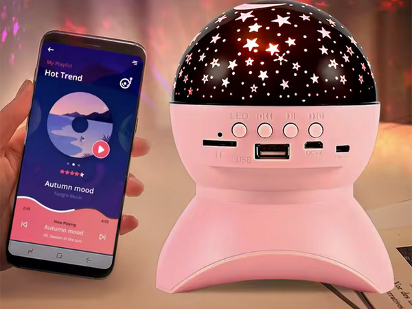 Projecteur d'etoiles lampe de nuit enceinte led bluetooth projecteur usb