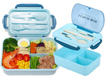 Lunchbox mic dejun container prânz cu compartimente tacâmuri