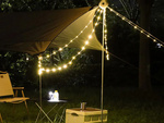 Camping light rechargeable led garland on roll 8m warm