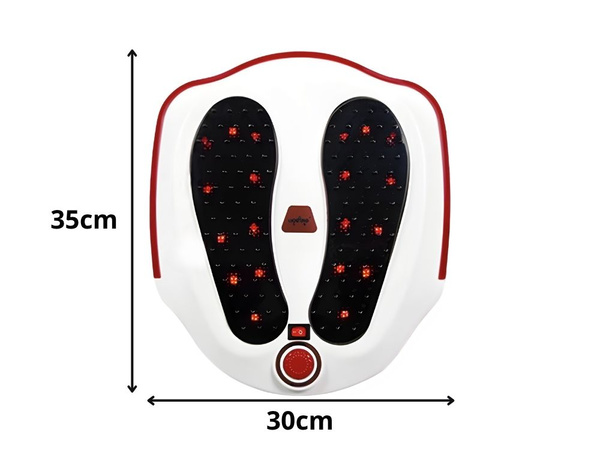 Electric vibrating foot massager heating intensity adjustment