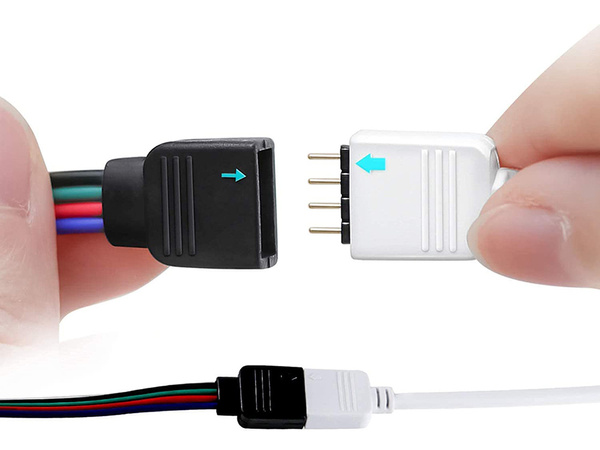 Rezultātā lente 3528 rgb 4,5 m ūdensizturīgs tālvadības komplekts