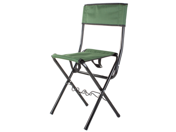Fishing chair backrest with rod holder