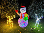 Glowing reindeer 216 led christmas decoration with moving head large garden