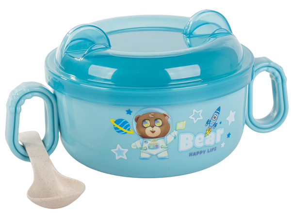 Barošanas piederumu komplekts bērnu ēdiena trauks ar rokturiem karote