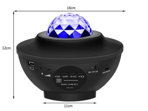 Zvaigžņu projektors led nakts gaismas rgb + tālvadības pults