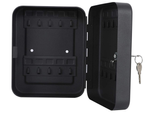 Key safe metal case lockable for 20 keys hangers with hooks
