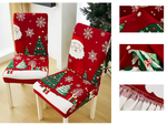 Funda navideña para silla decorativa universal Papá Noel con goma elástica