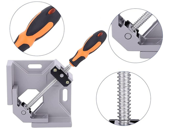 ŚCISK STOLARSKI ZACISK KĄTOWY MONTAŻOWY IMADŁO KĄT 90 NAROŻNE UCHWYT METAL