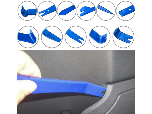 Traukiklių rinkinys apmušalų atidarytuvai svertai veržliarakčiai dangtelis 11 dalių