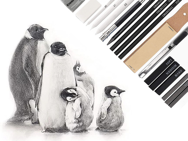 Professzionális rajzoló vázlatkészlet 32in1