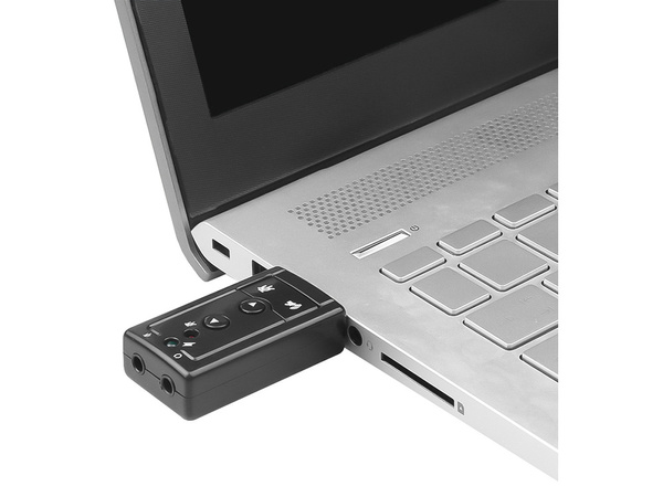 Carte son usb 7.1 microphone prise casque