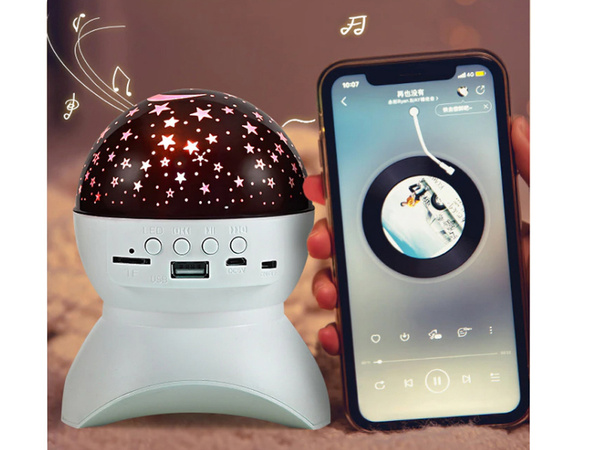 Zvaigžņu projektors nakts gaisma zvaigžņu led skaļrunis bluetooth usb projektors
