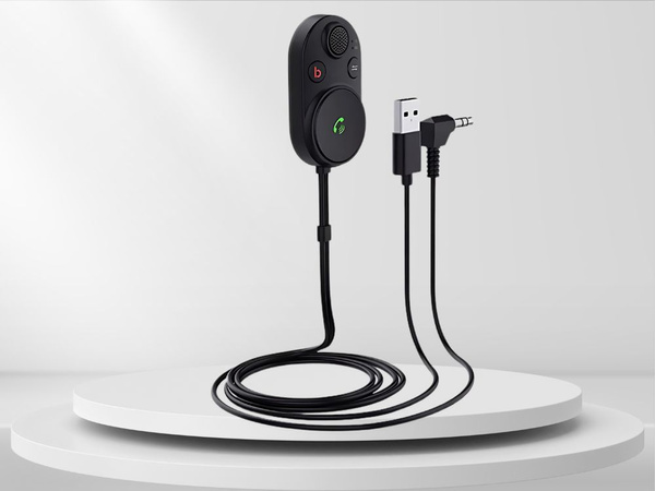 Transmiter samochodowy bluetooth adapter kabel usb aux bt5.3 bass boost