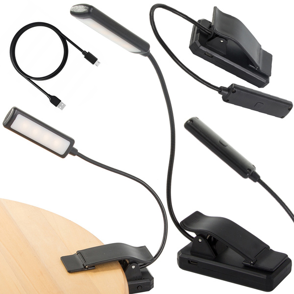 Svetlo na čítanie kníh usb nočné svetlo s klipom zdravé pre oči 9 led
