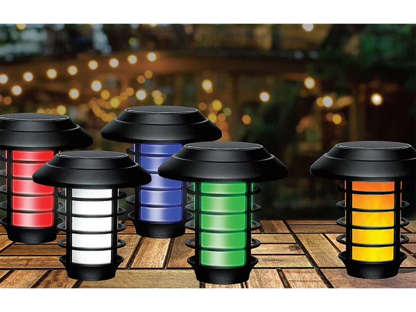 Zahradní lampa solární svítilna rgb dálkové ovládání