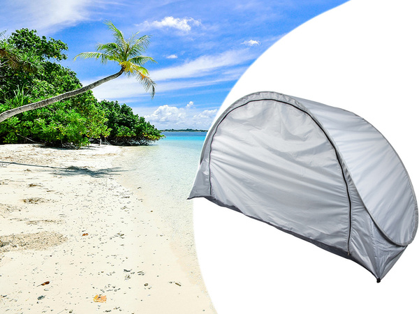 Beach tent uv protection self-folding garden grey large