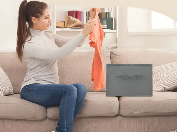 Organizér na oblečení spodní prádlo kalhoty šatní skříň ponožky šedé