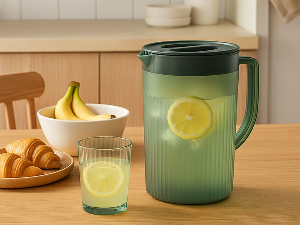 Plastiková kanvice 3l s víkem na vodu, džus, nápoje, limonádu, velká