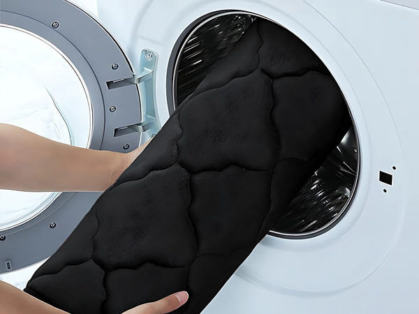 Kúpeľňový koberec čierny mäkký absorbčný protišmykový pamäťová pena