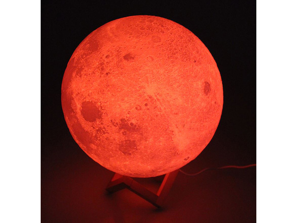 3d rgb moon night light with remote control