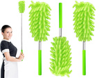 Dirt broom brush telescopic long folding microfibre