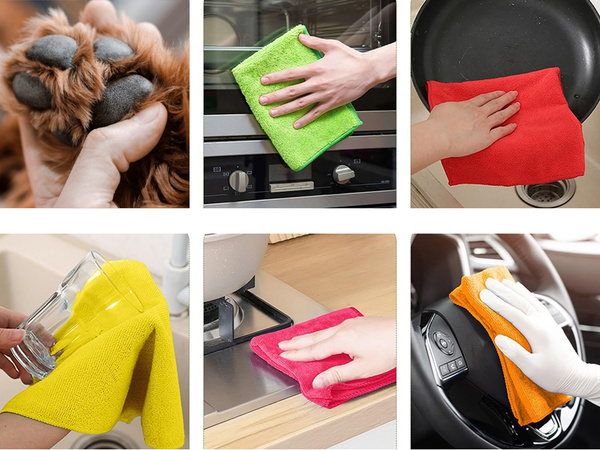 Paños de microfibra juego de 6 paños de limpieza