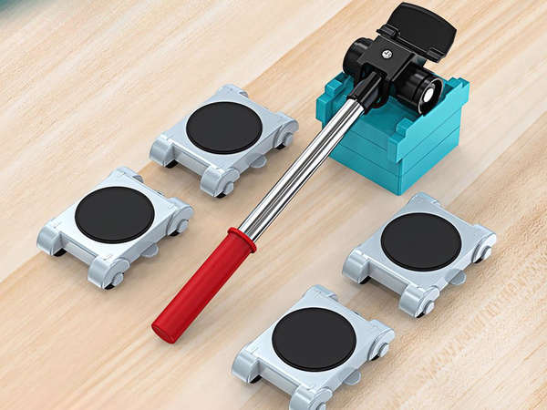 Möbeltransport hebesatz hebel und rollen 4 stück + unterlegscheiben