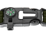 ARMBAND SURVIVAL-ARMBAND 5IN1 KOMPASS FEUERSTEIN SEIL MESSER PARACORD SEIL