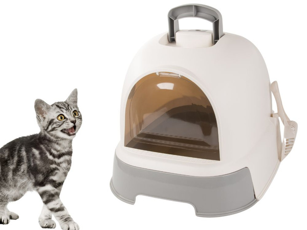 Katzentoilette gross geschlossen für streuschaufel stabiler auszug