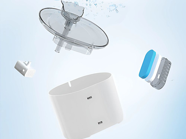 Bebedero gato perro cuenco automatico + filtro 2l sensor de movimiento