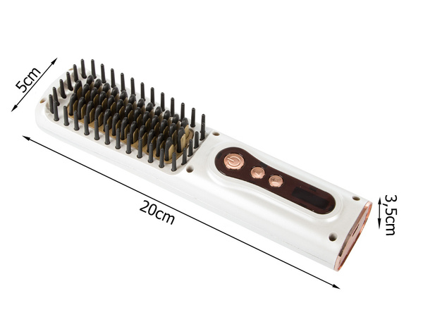 Plaukų tiesinimo šepetys 2in1 elektrinis belaidis