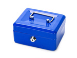 Metal money box safe key documents