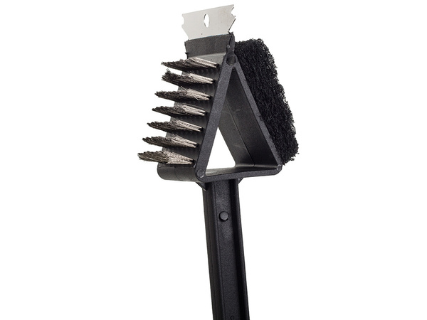 3-in-1 grill and rake cleaning scrubber