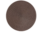 Round placemat for kitchen table plaited table mat brown