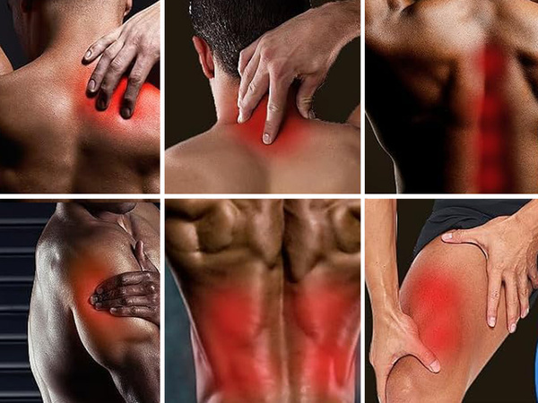 Lcd akumulatorska masažna pištola močan komplet 8 nasvetov za hrbet