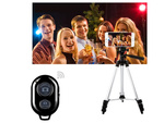 Tripod remote control bluetooth phone holder