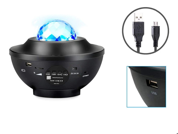 Zvaigžņu projektors led nakts gaismas rgb + tālvadības pults