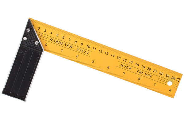 Mizarski kotnik iz gradbenega jekla s skalo