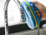 Escobilla esponja de limpieza con asa baño cocina universal