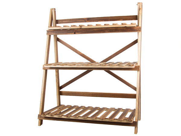 Blumentopf hochstehendes holzblumenbeet 3-stöckiges bücherregal