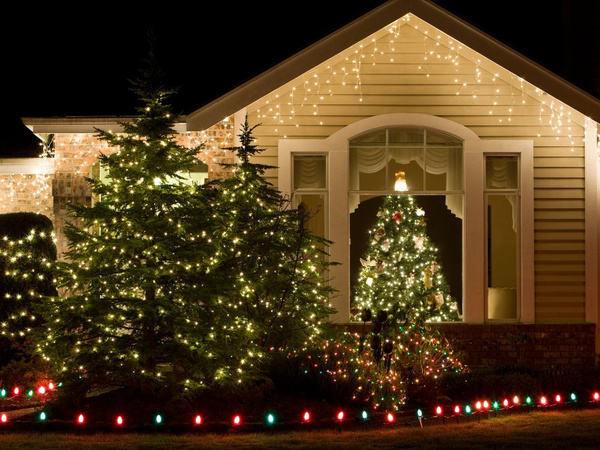 Árbol de navidad luces interior blanco cálido 500 led iluminación 7 programas