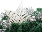 Weihnachtsbaumstern weihnachtsbaumspitze unzerbrechlich weiss